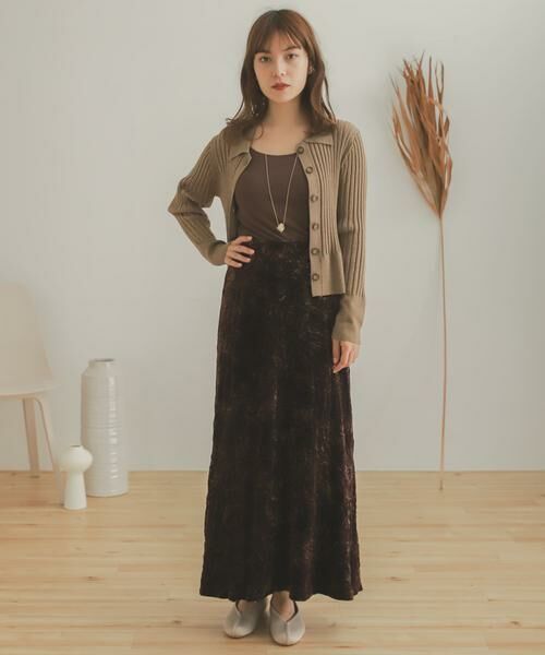 SENSE OF PLACE by URBAN RESEARCH / センスオブプレイス バイ アーバンリサーチ スカート | クラッシュベロアロングスカート | 詳細20