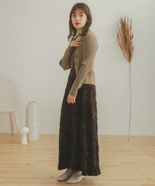 SENSE OF PLACE by URBAN RESEARCH / センスオブプレイス バイ アーバンリサーチ スカート | クラッシュベロアロングスカート | 詳細21