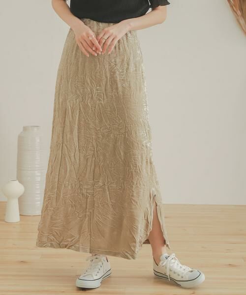 SENSE OF PLACE by URBAN RESEARCH / センスオブプレイス バイ アーバンリサーチ スカート | クラッシュベロアロングスカート | 詳細26