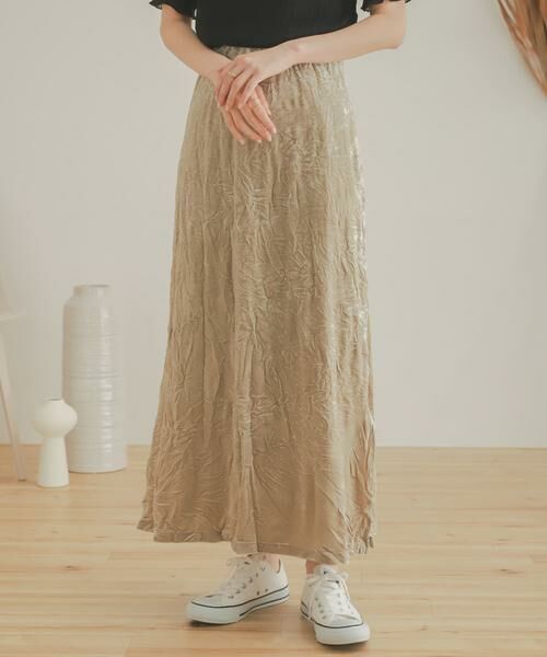 SENSE OF PLACE by URBAN RESEARCH / センスオブプレイス バイ アーバンリサーチ スカート | クラッシュベロアロングスカート | 詳細27