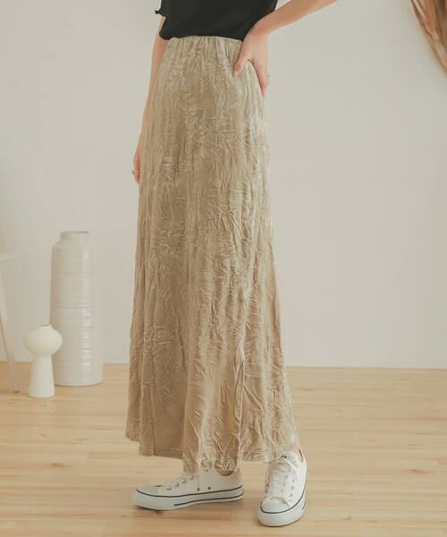 SENSE OF PLACE by URBAN RESEARCH / センスオブプレイス バイ アーバンリサーチ スカート | クラッシュベロアロングスカート | 詳細28