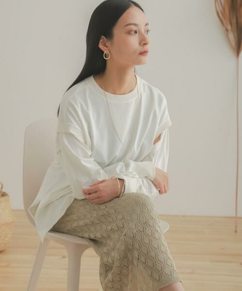 SENSE OF PLACE by URBAN RESEARCH / センスオブプレイス バイ アーバンリサーチ スカート | スカシアミメランジロングスカート | 詳細8