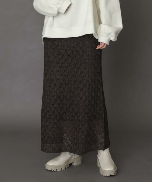 SENSE OF PLACE by URBAN RESEARCH / センスオブプレイス バイ アーバンリサーチ スカート | スカシアミメランジロングスカート | 詳細8