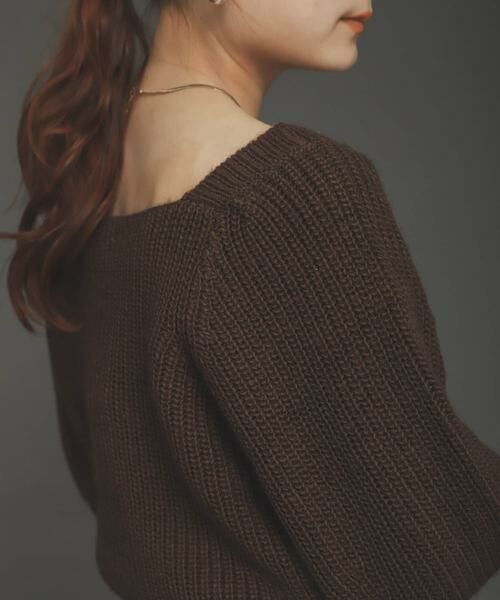 SENSE OF PLACE by URBAN RESEARCH / センスオブプレイス バイ アーバンリサーチ ニット・セーター | スクエアネックショートセーター | 詳細17