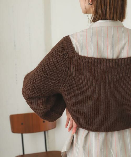 SENSE OF PLACE by URBAN RESEARCH / センスオブプレイス バイ アーバンリサーチ ニット・セーター | スクエアネックショートセーター | 詳細4