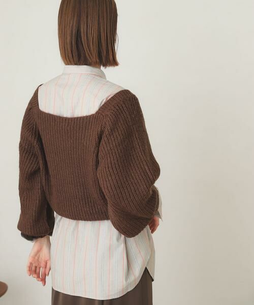 SENSE OF PLACE by URBAN RESEARCH / センスオブプレイス バイ アーバンリサーチ ニット・セーター | スクエアネックショートセーター | 詳細5