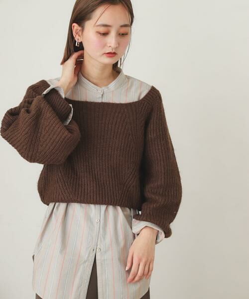 SENSE OF PLACE by URBAN RESEARCH / センスオブプレイス バイ アーバンリサーチ ニット・セーター | スクエアネックショートセーター | 詳細7