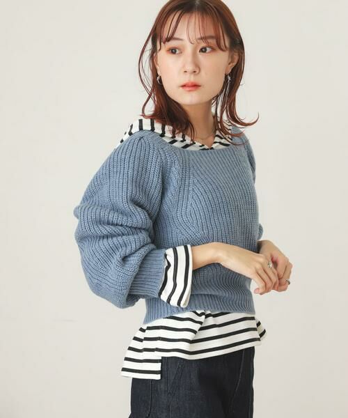 SENSE OF PLACE by URBAN RESEARCH / センスオブプレイス バイ アーバンリサーチ ニット・セーター | スクエアネックショートセーター | 詳細23