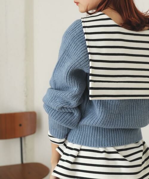 SENSE OF PLACE by URBAN RESEARCH / センスオブプレイス バイ アーバンリサーチ ニット・セーター | スクエアネックショートセーター | 詳細24