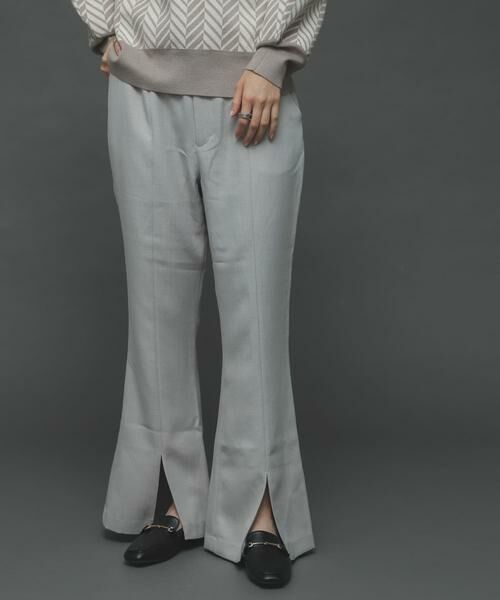 SENSE OF PLACE by URBAN RESEARCH/センスオブプレイス バイ アーバンリサーチ 『TALLサイズあり』ウールライクセンターシームキックフレアパンツ ライトグレー XS SENSE OF PLACE by URBAN RESEARCH/センスオブプレイス バイ アーバンリサーチ 『TALLサイズあり』ウールライクセンターシームキックフレアパンツ ライトグレー XS