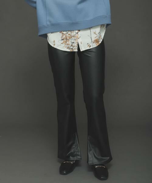 SENSE OF PLACE by URBAN RESEARCH / センスオブプレイス バイ アーバンリサーチ その他パンツ | フェイクレザーフレアレギンスパンツ | 詳細1