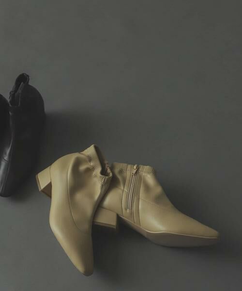 SENSE OF PLACE by URBAN RESEARCH/センスオブプレイス バイ アーバンリサーチ アンクルギャザーショートブーツ イエロー M