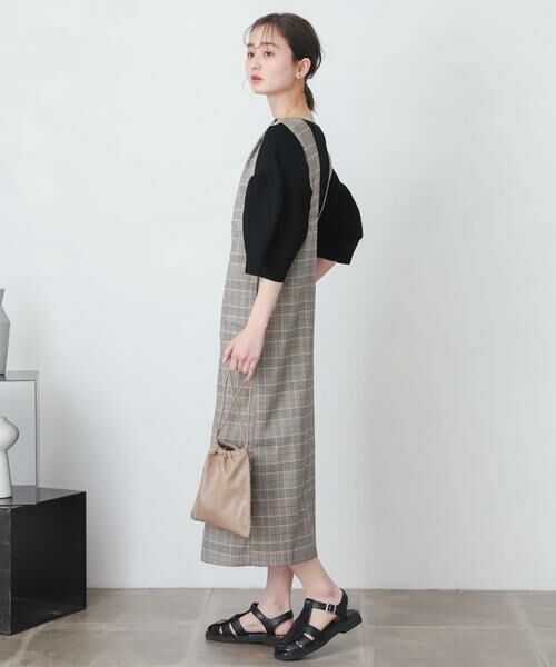 SENSE OF PLACE by URBAN RESEARCH / センスオブプレイス バイ アーバンリサーチ ワンピース | 『One-C/低身長向けサイズ展開あり』チェックフロントボタンジャンパースカート | 詳細10