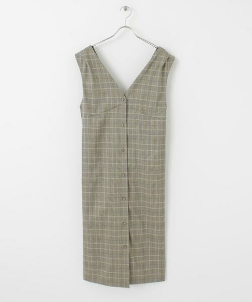 SENSE OF PLACE by URBAN RESEARCH / センスオブプレイス バイ アーバンリサーチ ワンピース | 『One-C/低身長向けサイズ展開あり』チェックフロントボタンジャンパースカート | 詳細13