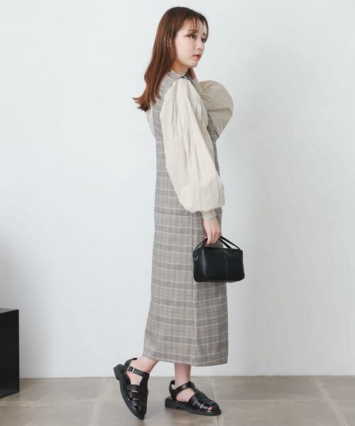SENSE OF PLACE by URBAN RESEARCH / センスオブプレイス バイ アーバンリサーチ ワンピース | 『One-C/低身長向けサイズ展開あり』チェックフロントボタンジャンパースカート | 詳細4