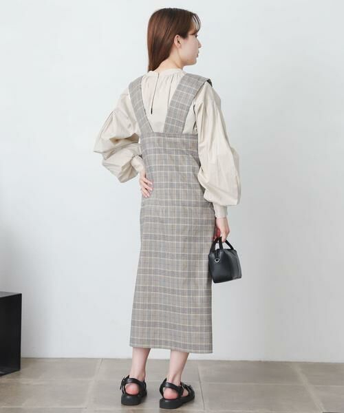 SENSE OF PLACE by URBAN RESEARCH / センスオブプレイス バイ アーバンリサーチ ワンピース | 『One-C/低身長向けサイズ展開あり』チェックフロントボタンジャンパースカート | 詳細5