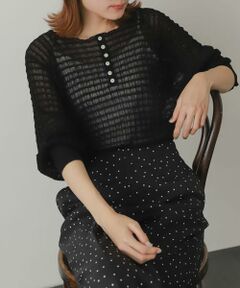 SENSE OF PLACE by URBAN RESEARCH / センスオブプレイス バイ アーバンリサーチ ニット・セーター | 2WAYシアーセーター(5分袖)