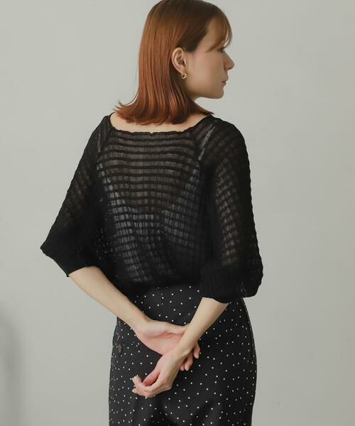 SENSE OF PLACE by URBAN RESEARCH / センスオブプレイス バイ アーバンリサーチ ニット・セーター | 2WAYシアーセーター(5分袖) | 詳細20