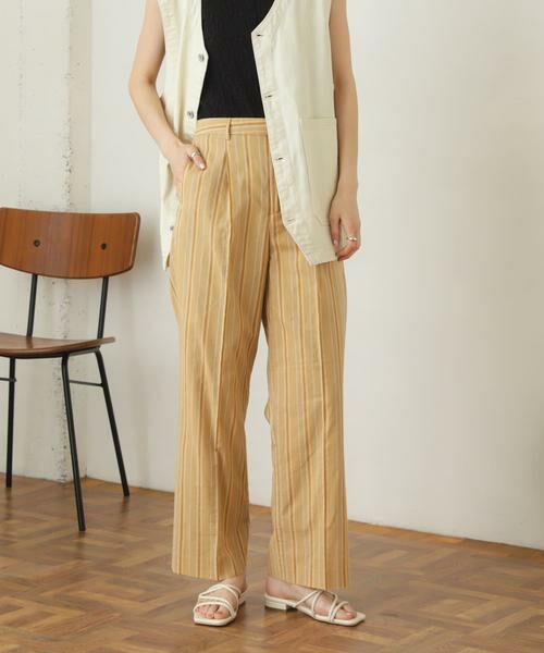 SENSE OF PLACE by URBAN RESEARCH / センスオブプレイス バイ アーバンリサーチ その他パンツ | センタープレスストレートパンツ(ベージュ系その他)