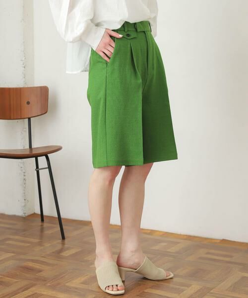 SENSE OF PLACE by URBAN RESEARCH / センスオブプレイス バイ アーバンリサーチ ショート・ハーフ・半端丈パンツ | リネンライクバミューダパンツ | 詳細7