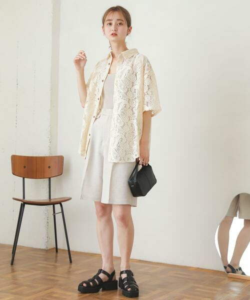 SENSE OF PLACE by URBAN RESEARCH / センスオブプレイス バイ アーバンリサーチ ショート・ハーフ・半端丈パンツ | リネンライクバミューダパンツ | 詳細27