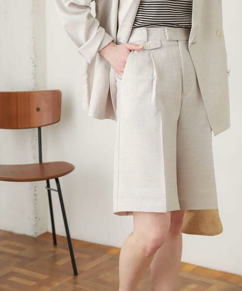 SENSE OF PLACE by URBAN RESEARCH / センスオブプレイス バイ アーバンリサーチ ショート・ハーフ・半端丈パンツ | リネンライクバミューダパンツ | 詳細30