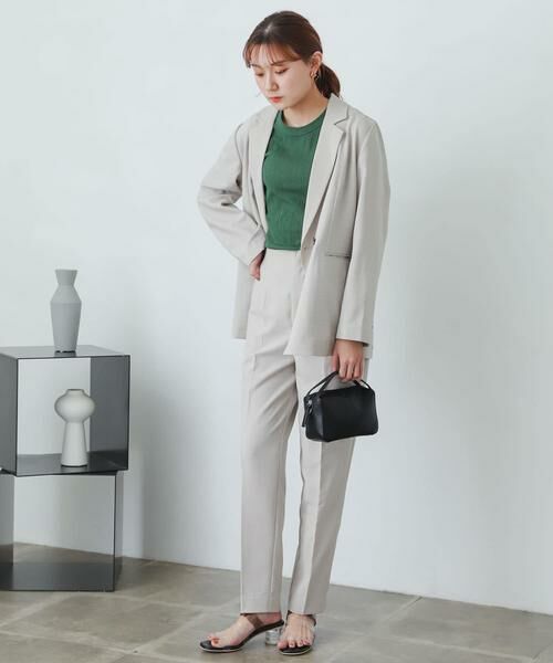 SENSE OF PLACE by URBAN RESEARCH / センスオブプレイス バイ アーバンリサーチ その他パンツ | 『XS・TALL展開あり』リネンライクハイウエストテーパードパンツ | 詳細1