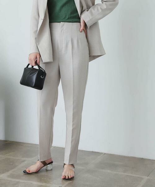 SENSE OF PLACE by URBAN RESEARCH / センスオブプレイス バイ アーバンリサーチ その他パンツ | 『XS・TALL展開あり』リネンライクハイウエストテーパードパンツ | 詳細3