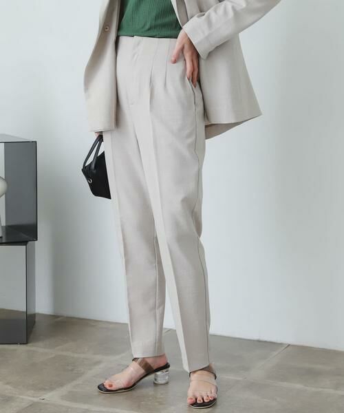 SENSE OF PLACE by URBAN RESEARCH / センスオブプレイス バイ アーバンリサーチ その他パンツ | 『XS・TALL展開あり』リネンライクハイウエストテーパードパンツ | 詳細4
