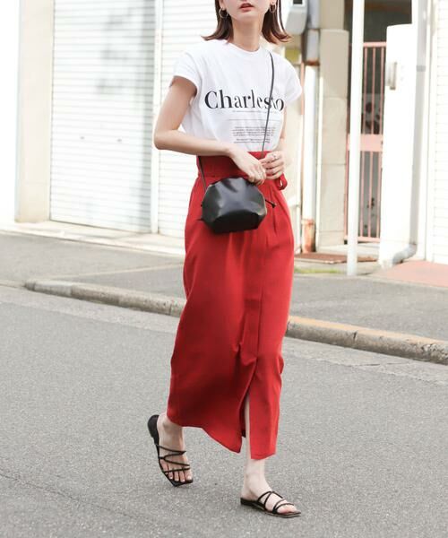 SENSE OF PLACE by URBAN RESEARCH / センスオブプレイス バイ アーバンリサーチ スカート | 『XS・TALL展開あり』リネンライクハイウエストラップスカート | 詳細1