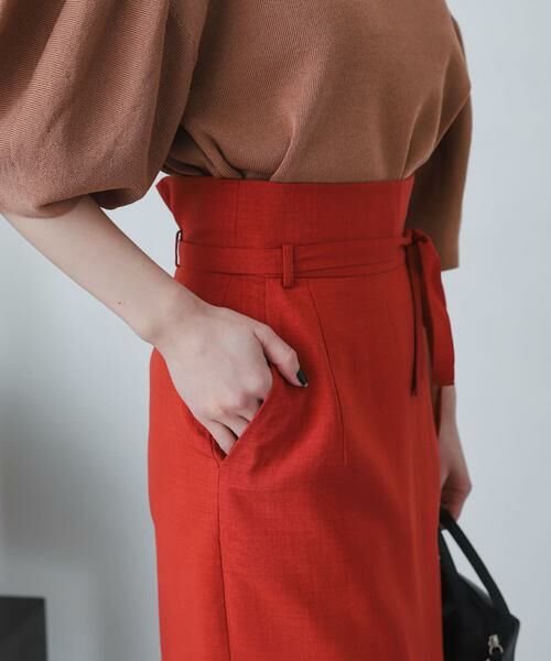 SENSE OF PLACE by URBAN RESEARCH / センスオブプレイス バイ アーバンリサーチ スカート | 『XS・TALL展開あり』リネンライクハイウエストラップスカート | 詳細16