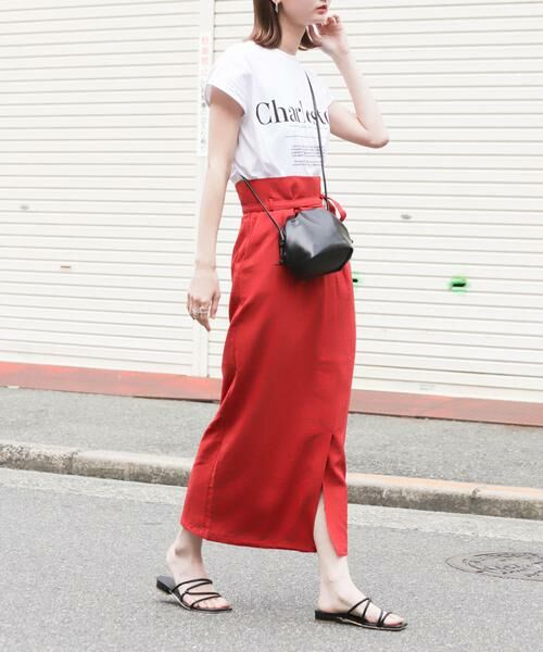 SENSE OF PLACE by URBAN RESEARCH / センスオブプレイス バイ アーバンリサーチ スカート | 『XS・TALL展開あり』リネンライクハイウエストラップスカート | 詳細2