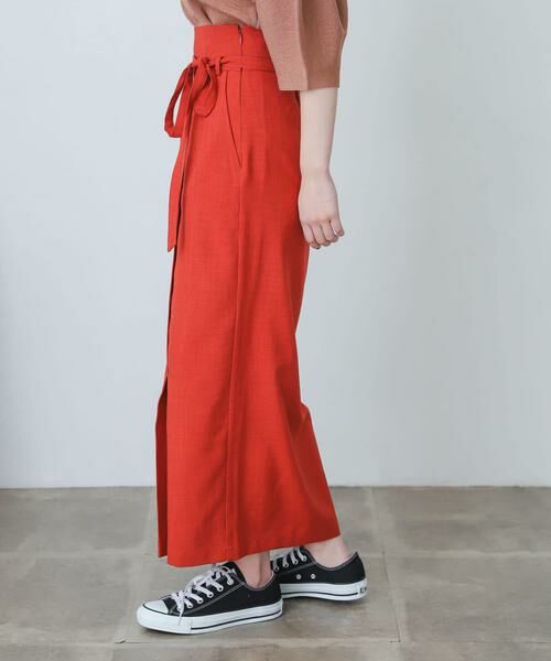 SENSE OF PLACE by URBAN RESEARCH / センスオブプレイス バイ アーバンリサーチ スカート | 『XS・TALL展開あり』リネンライクハイウエストラップスカート | 詳細4
