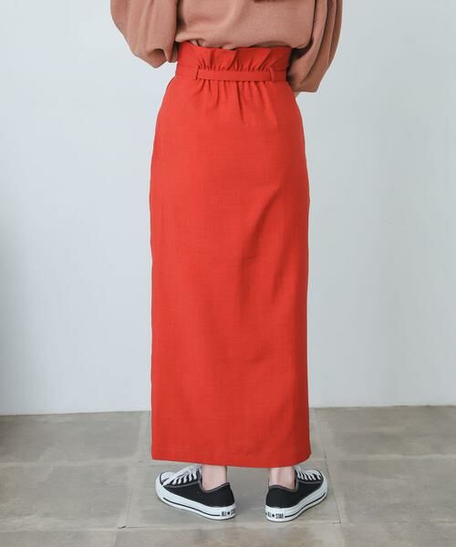 SENSE OF PLACE by URBAN RESEARCH / センスオブプレイス バイ アーバンリサーチ スカート | 『XS・TALL展開あり』リネンライクハイウエストラップスカート | 詳細5