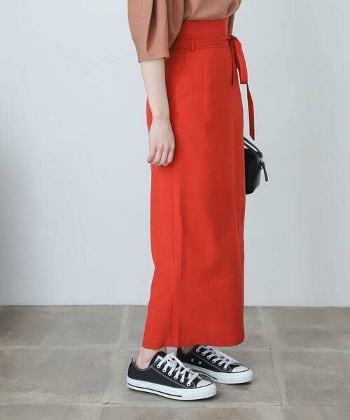 SENSE OF PLACE by URBAN RESEARCH / センスオブプレイス バイ アーバンリサーチ スカート | 『XS・TALL展開あり』リネンライクハイウエストラップスカート | 詳細6