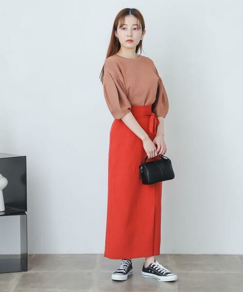 SENSE OF PLACE by URBAN RESEARCH / センスオブプレイス バイ アーバンリサーチ スカート | 『XS・TALL展開あり』リネンライクハイウエストラップスカート | 詳細9