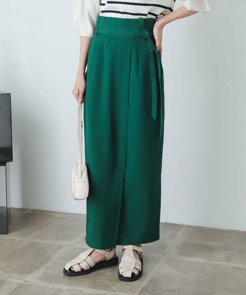 SENSE OF PLACE by URBAN RESEARCH / センスオブプレイス バイ アーバンリサーチ スカート | 『XS・TALL展開あり』リネンライクハイウエストラップスカート | 詳細22