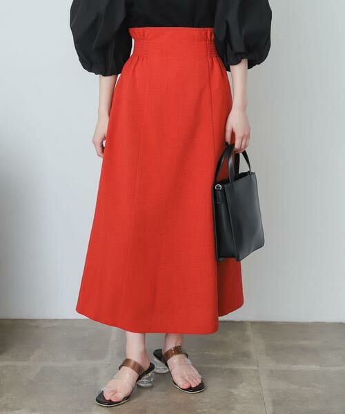 SENSE OF PLACE by URBAN RESEARCH / センスオブプレイス バイ アーバンリサーチ スカート | リネンライクハイウエストフレアスカート | 詳細1