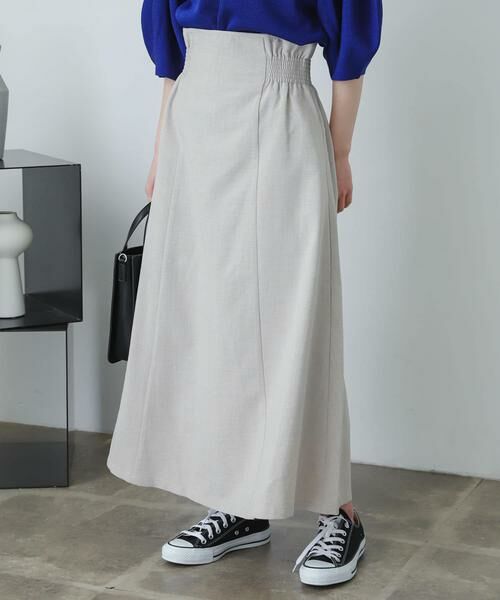 SENSE OF PLACE by URBAN RESEARCH / センスオブプレイス バイ アーバンリサーチ スカート | リネンライクハイウエストフレアスカート | 詳細25