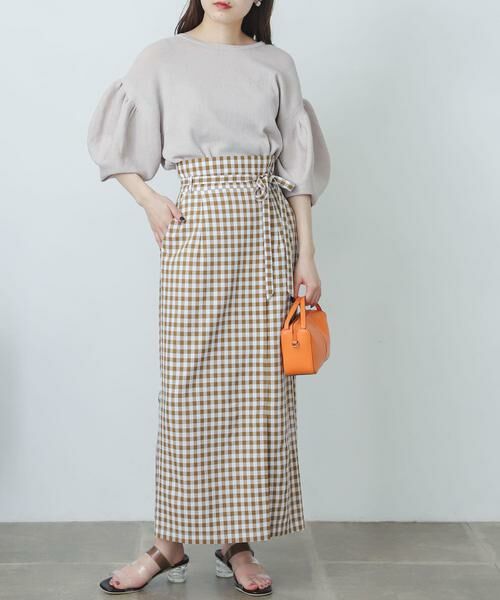 SENSE OF PLACE by URBAN RESEARCH / センスオブプレイス バイ アーバンリサーチ スカート | ギンガムチェックハイウエストラップスカート | 詳細3