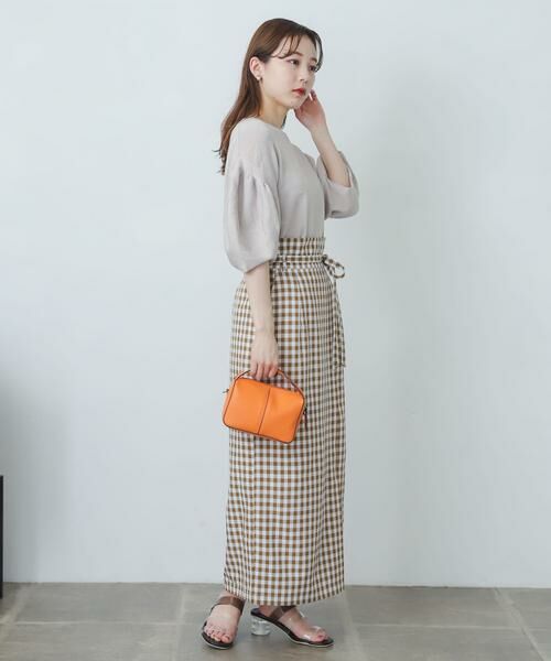 SENSE OF PLACE by URBAN RESEARCH / センスオブプレイス バイ アーバンリサーチ スカート | ギンガムチェックハイウエストラップスカート | 詳細4
