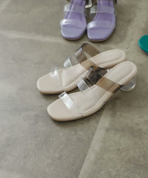 SENSE OF PLACE by URBAN RESEARCH / センスオブプレイス バイ アーバンリサーチ サンダル | PVCクリアヒールサンダル(アイボリー)