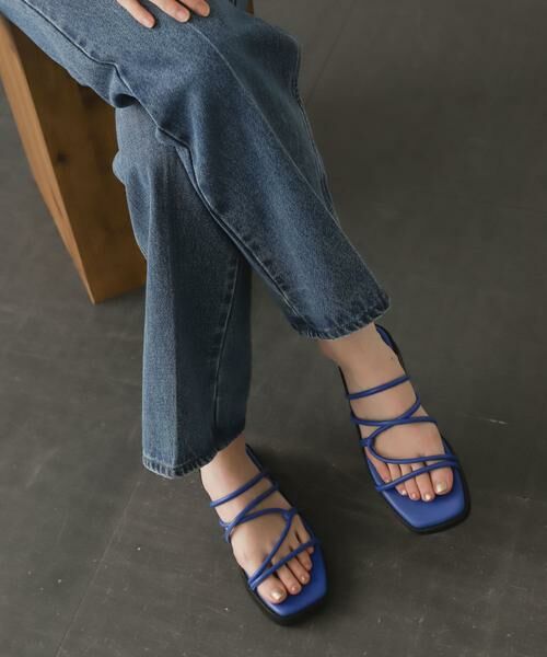 SENSE OF PLACE by URBAN RESEARCH/センスオブプレイス バイ アーバンリサーチ ボリュームソールコードサンダル ブルー S