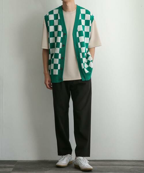 SENSE OF PLACE by URBAN RESEARCH / センスオブプレイス バイ アーバンリサーチ ベスト | ブロックチェックカーディガンニットベスト | 詳細5
