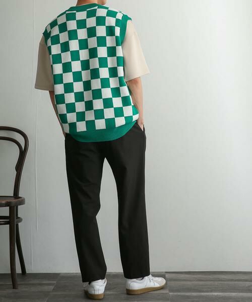 SENSE OF PLACE by URBAN RESEARCH / センスオブプレイス バイ アーバンリサーチ ベスト | ブロックチェックカーディガンニットベスト | 詳細7