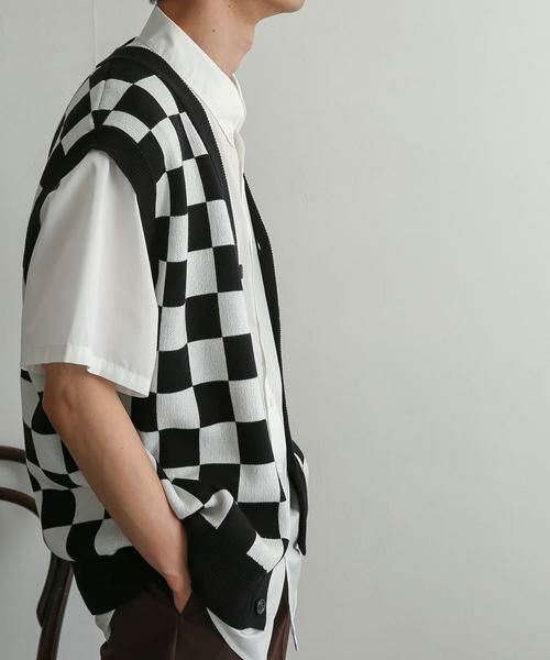 SENSE OF PLACE by URBAN RESEARCH / センスオブプレイス バイ アーバンリサーチ ベスト | ブロックチェックカーディガンニットベスト | 詳細25