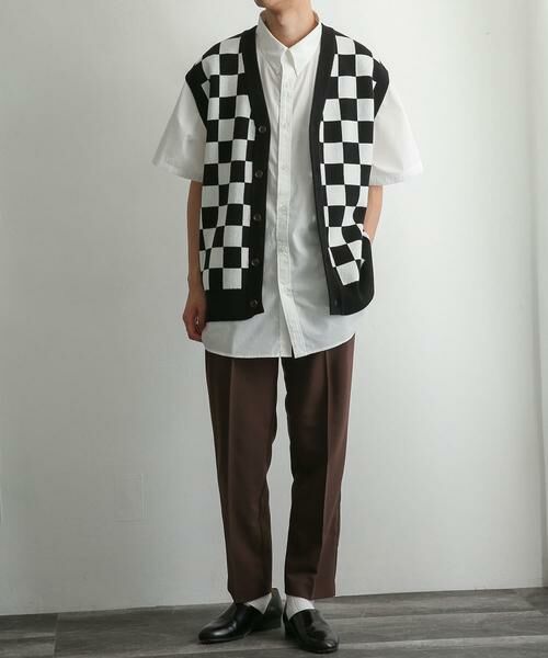 SENSE OF PLACE by URBAN RESEARCH / センスオブプレイス バイ アーバンリサーチ ベスト | ブロックチェックカーディガンニットベスト | 詳細28