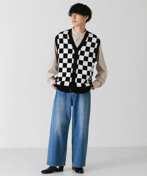 SENSE OF PLACE by URBAN RESEARCH / センスオブプレイス バイ アーバンリサーチ ベスト | ブロックチェックカーディガンニットベスト | 詳細14