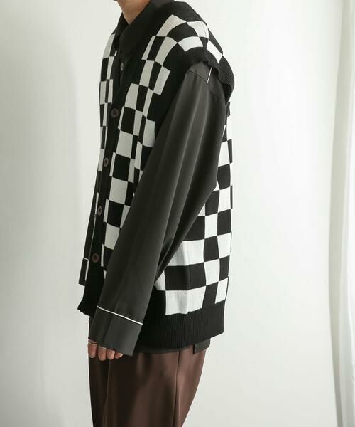 SENSE OF PLACE by URBAN RESEARCH / センスオブプレイス バイ アーバンリサーチ ベスト | ブロックチェックカーディガンニットベスト | 詳細18