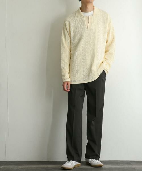 SENSE OF PLACE by URBAN RESEARCH / センスオブプレイス バイ アーバンリサーチ ニット・セーター | 『ユニセックス』レースアミニットポロシャツ | 詳細25